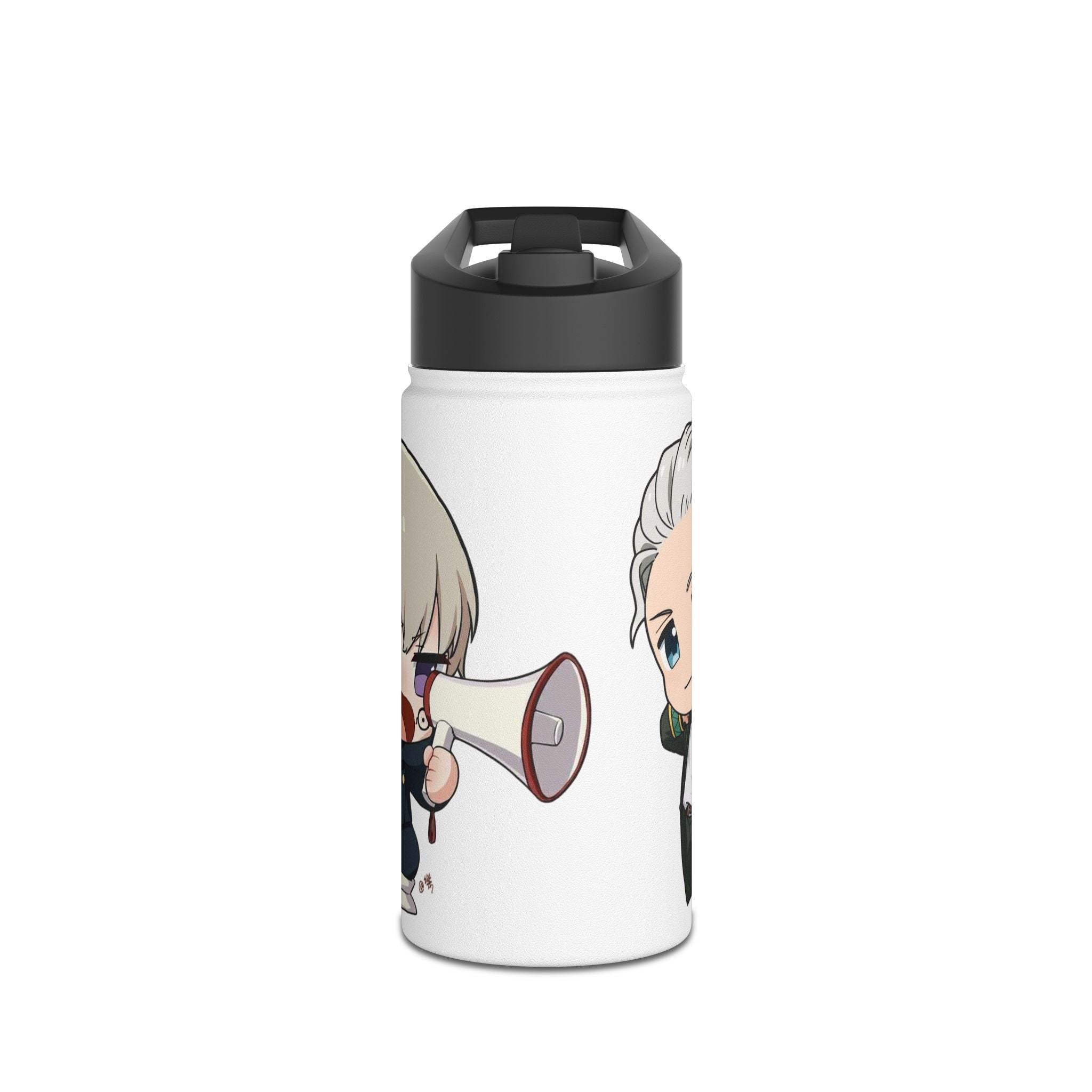 Chibi Character Stainless Steel Water Bottle - Cute, Eco-Friendly, Gift for Fans, Hydration, Travel Companion