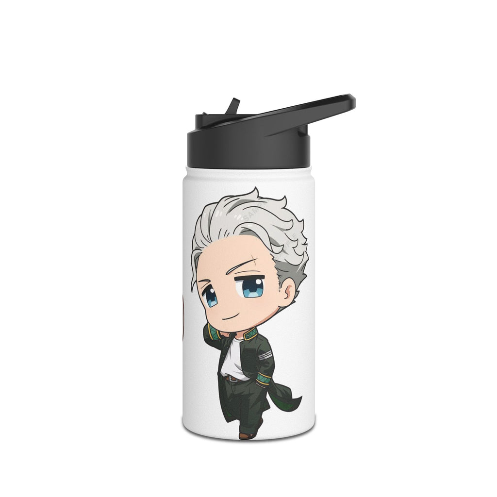 Chibi Character Stainless Steel Water Bottle - Cute, Eco-Friendly, Gift for Fans, Hydration, Travel Companion
